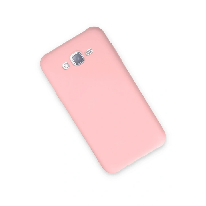BFS  Samsung Galaxy J7 Kılıf Nano içi Kadife Silikon - Pudra