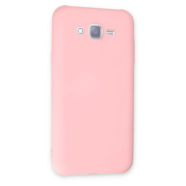 BFS  Samsung Galaxy J7 Kılıf Nano içi Kadife Silikon - Pudra