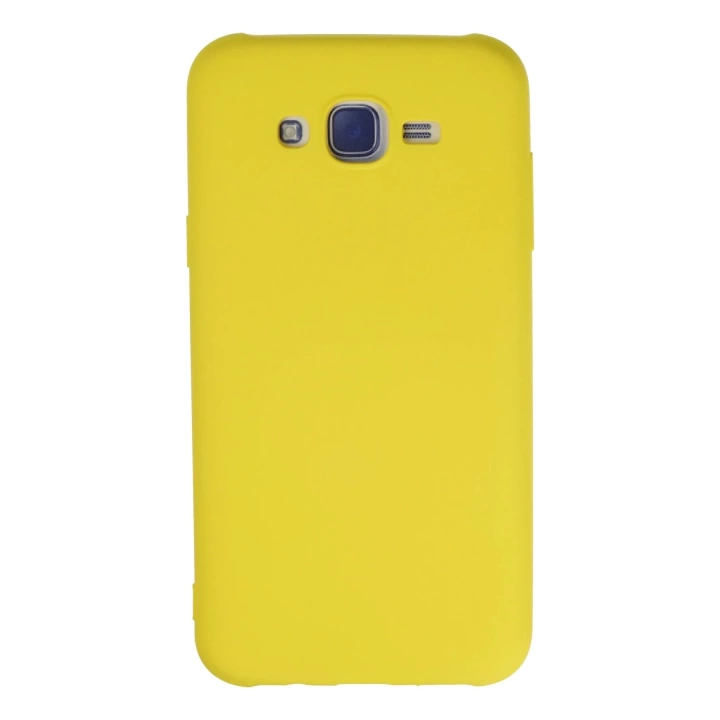 BFS  Samsung Galaxy J7 Kılıf Nano içi Kadife Silikon - Sarı