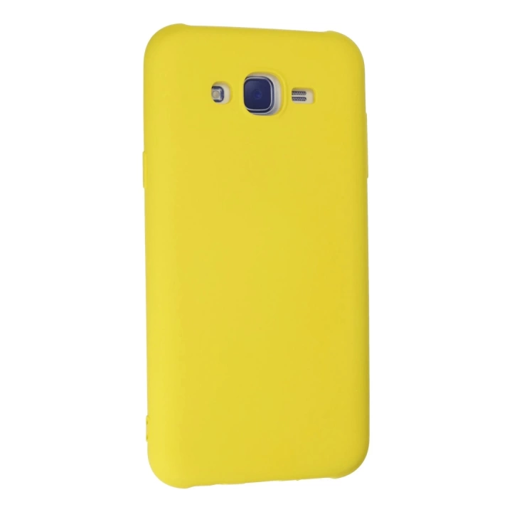BFS  Samsung Galaxy J7 Kılıf Nano içi Kadife Silikon - Sarı