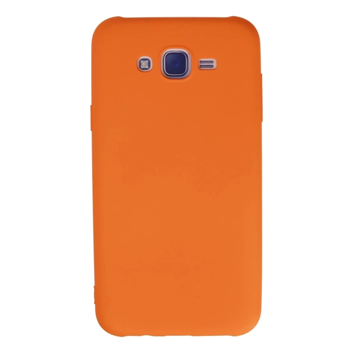BFS  Samsung Galaxy J7 Kılıf Nano içi Kadife Silikon - Turuncu