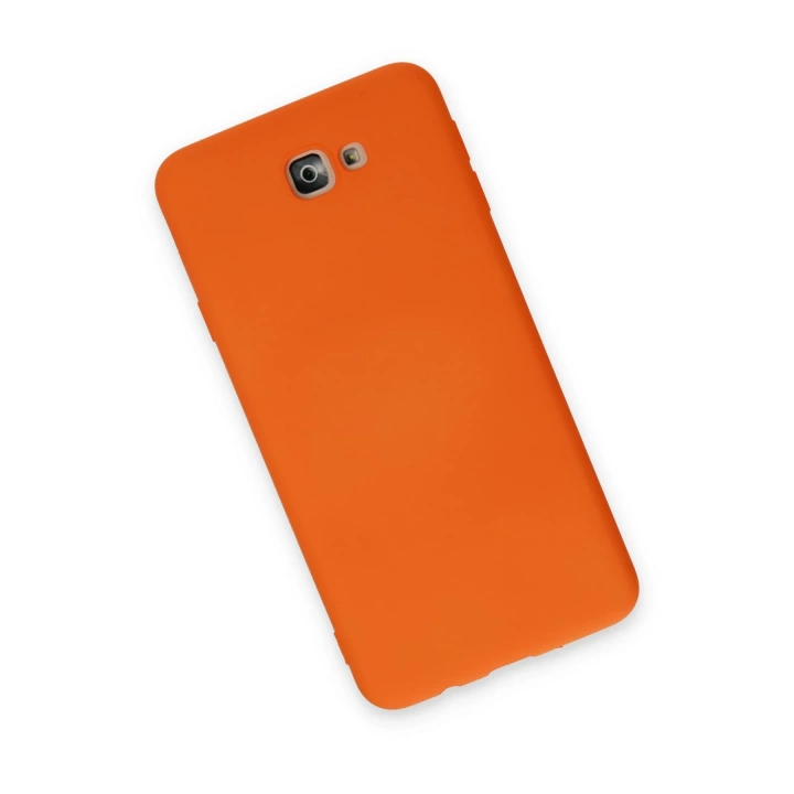 BFS  Samsung Galaxy J7 Prime Kılıf Nano içi Kadife Silikon - Turuncu