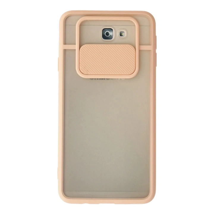 BFS  Samsung Galaxy J7 Prime Kılıf Palm Buzlu Kamera Sürgülü Silikon - Pembe