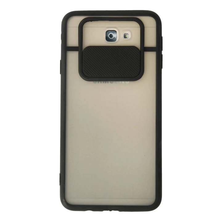 BFS  Samsung Galaxy J7 Prime Kılıf Palm Buzlu Kamera Sürgülü Silikon - Siyah