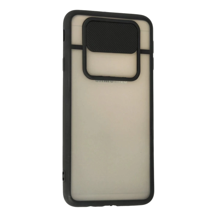 BFS  Samsung Galaxy J7 Prime Kılıf Palm Buzlu Kamera Sürgülü Silikon - Siyah