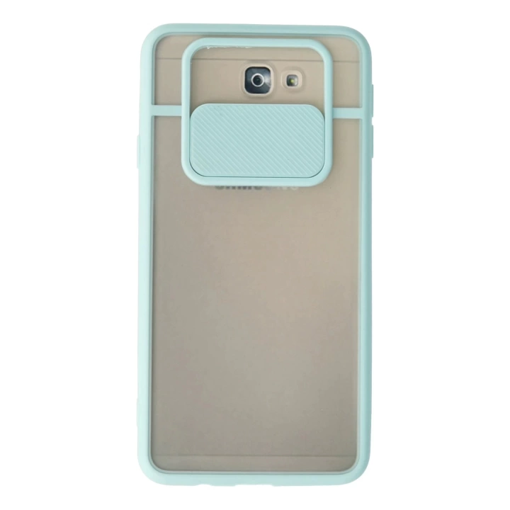 BFS  Samsung Galaxy J7 Prime Kılıf Palm Buzlu Kamera Sürgülü Silikon - Turkuaz