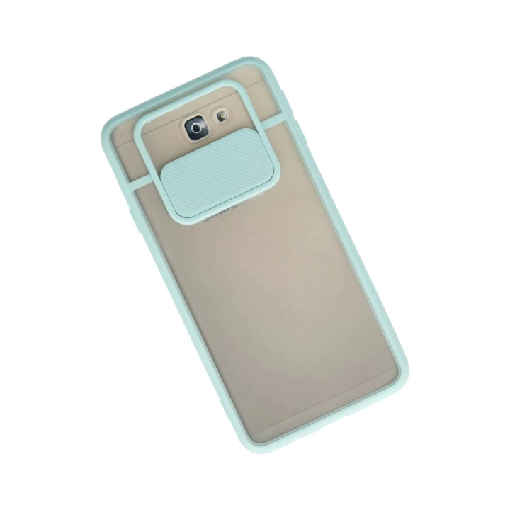BFS  Samsung Galaxy J7 Prime Kılıf Palm Buzlu Kamera Sürgülü Silikon - Turkuaz