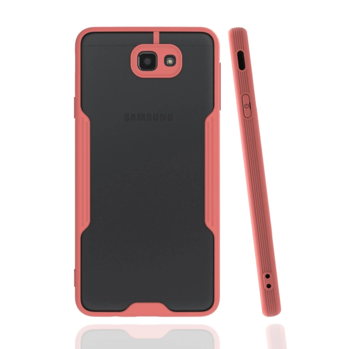 BFS  Samsung Galaxy J7 Prime Kılıf Platin Silikon - Pembe