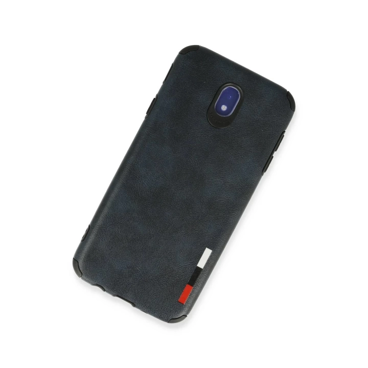 BFS  Samsung Galaxy J7 Pro / J730 Kılıf Loop Deri Silikon - Lacivert