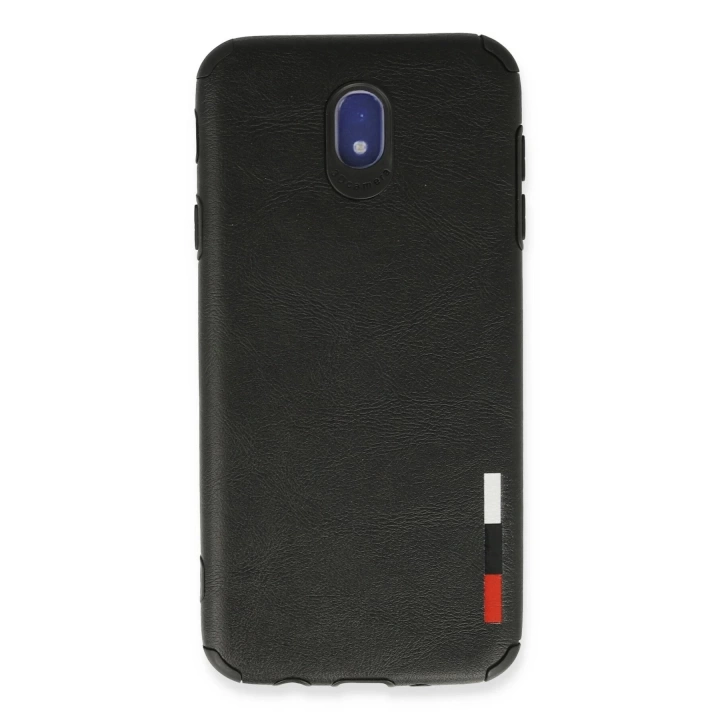 BFS  Samsung Galaxy J7 Pro / J730 Kılıf Loop Deri Silikon - Siyah