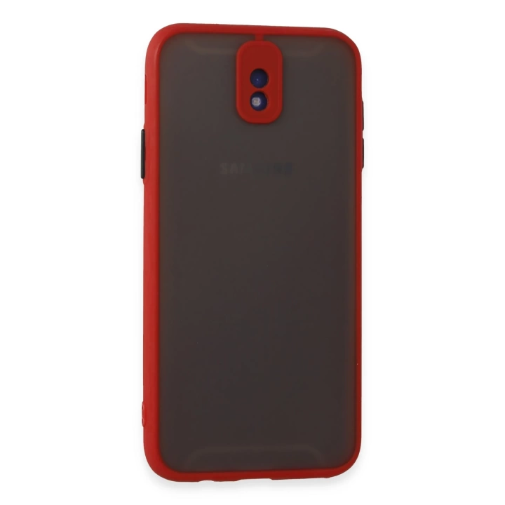BFS  Samsung Galaxy J7 Pro / J730 Kılıf Montreal Silikon Kapak - Kırmızı