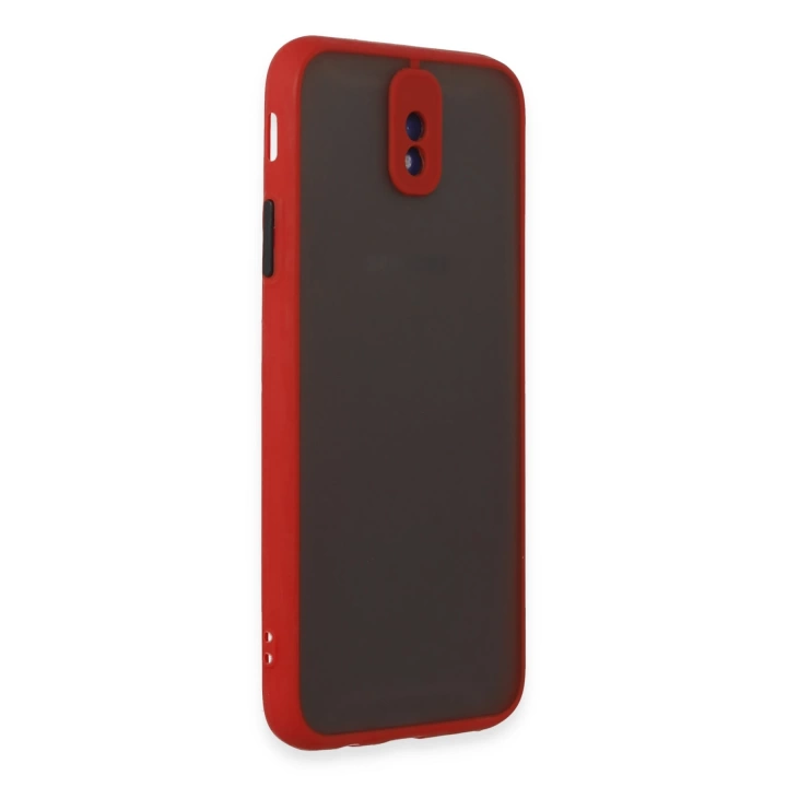 BFS  Samsung Galaxy J7 Pro / J730 Kılıf Montreal Silikon Kapak - Kırmızı
