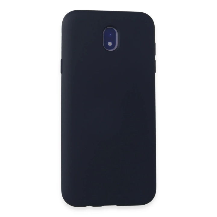 BFS  Samsung Galaxy J7 Pro / J730 Kılıf Nano içi Kadife Silikon - Koyu Mavi