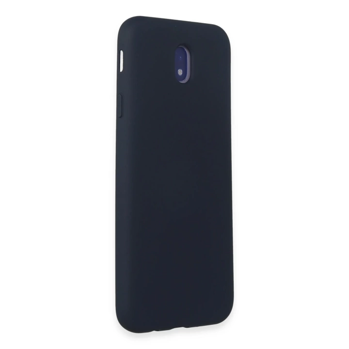 BFS  Samsung Galaxy J7 Pro / J730 Kılıf Nano içi Kadife Silikon - Koyu Mavi