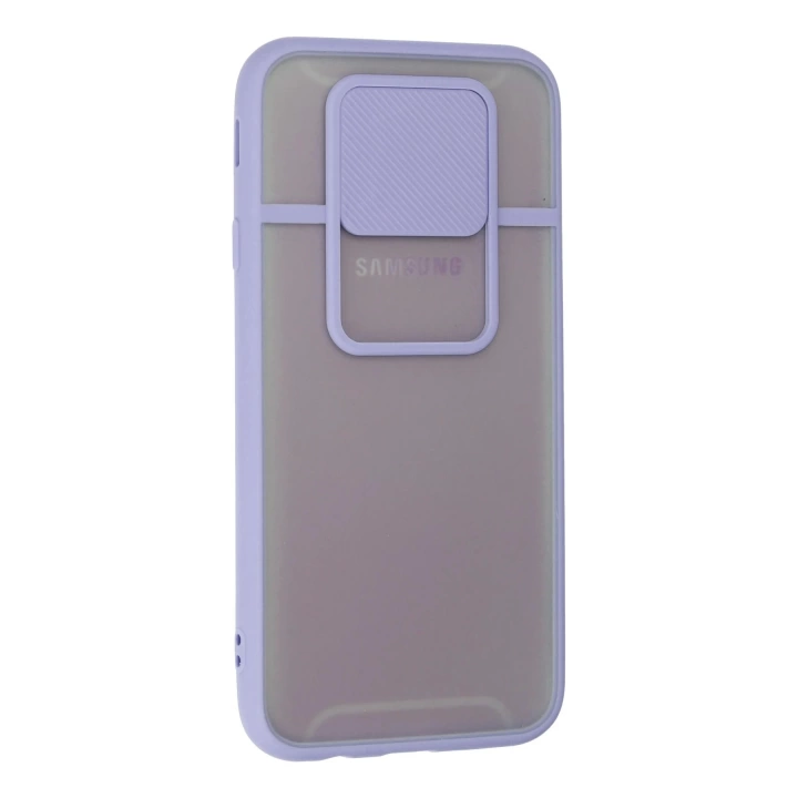 BFS  Samsung Galaxy J7 Pro / J730 Kılıf Palm Buzlu Kamera Sürgülü Silikon - Lila