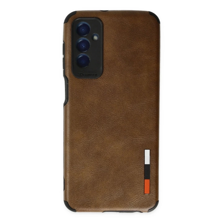 BFS  Samsung Galaxy M13 Kılıf Loop Deri Silikon - Kahverengi