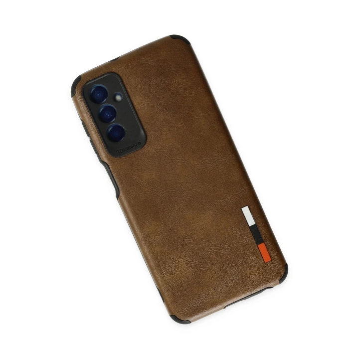 BFS  Samsung Galaxy M13 Kılıf Loop Deri Silikon - Kahverengi