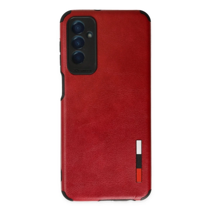 BFS  Samsung Galaxy M13 Kılıf Loop Deri Silikon - Kırmızı