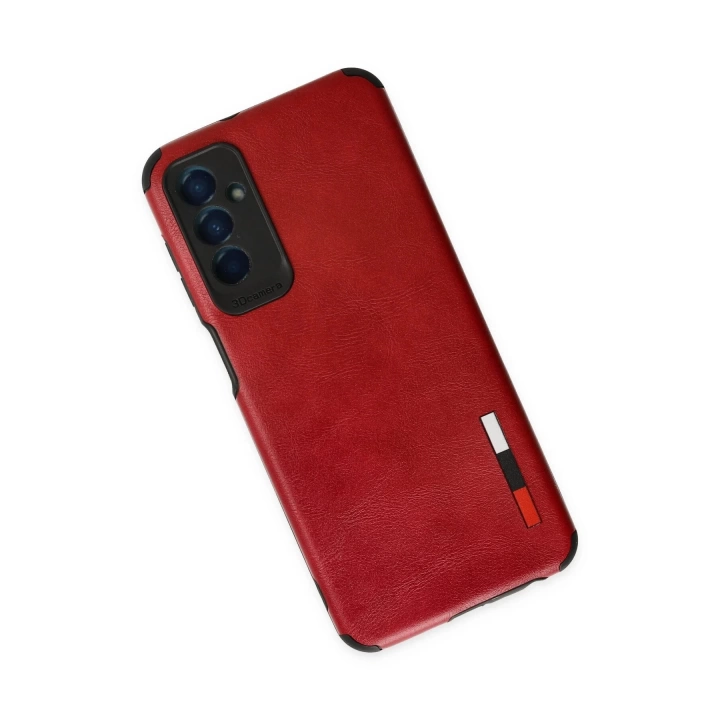 BFS  Samsung Galaxy M13 Kılıf Loop Deri Silikon - Kırmızı