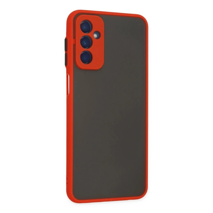 BFS  Samsung Galaxy M13 Kılıf Montreal Silikon Kapak - Kırmızı