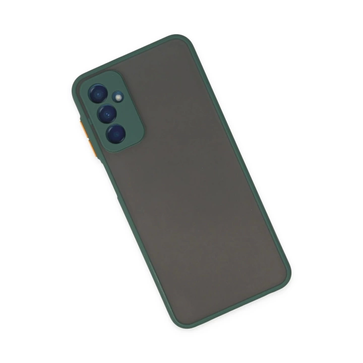 BFS  Samsung Galaxy M13 Kılıf Montreal Silikon Kapak - Yeşil