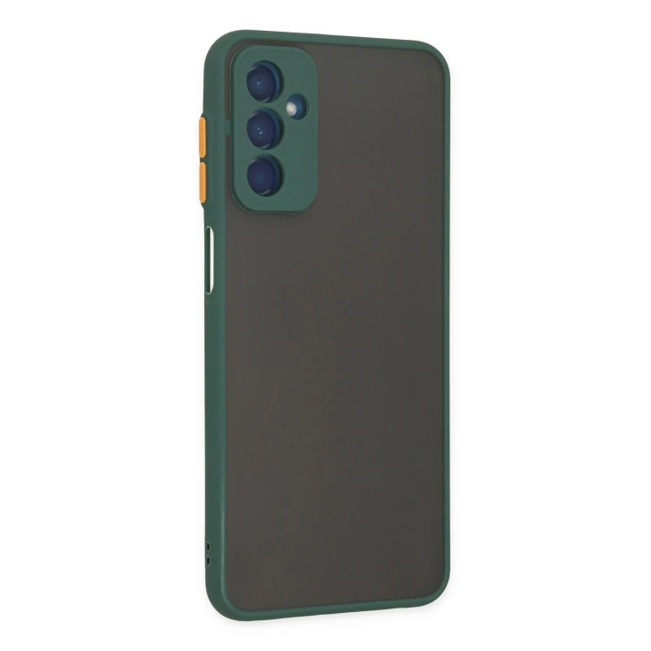 BFS  Samsung Galaxy M13 Kılıf Montreal Silikon Kapak - Yeşil