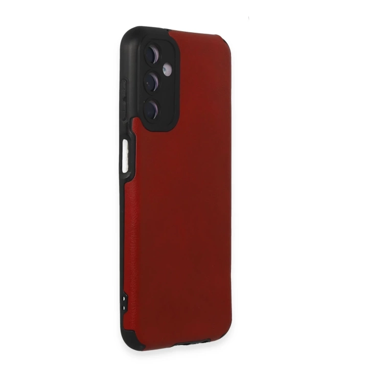 BFS  Samsung Galaxy M14 5G Kılıf Loop Deri Silikon - Kırmızı