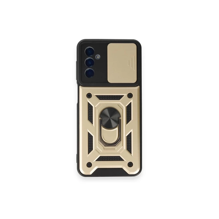 BFS  Samsung Galaxy M14 5G Kılıf Pars Lens Yüzüklü Silikon - Gold