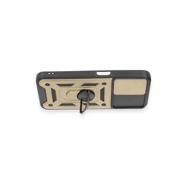 BFS  Samsung Galaxy M14 5G Kılıf Pars Lens Yüzüklü Silikon - Gold