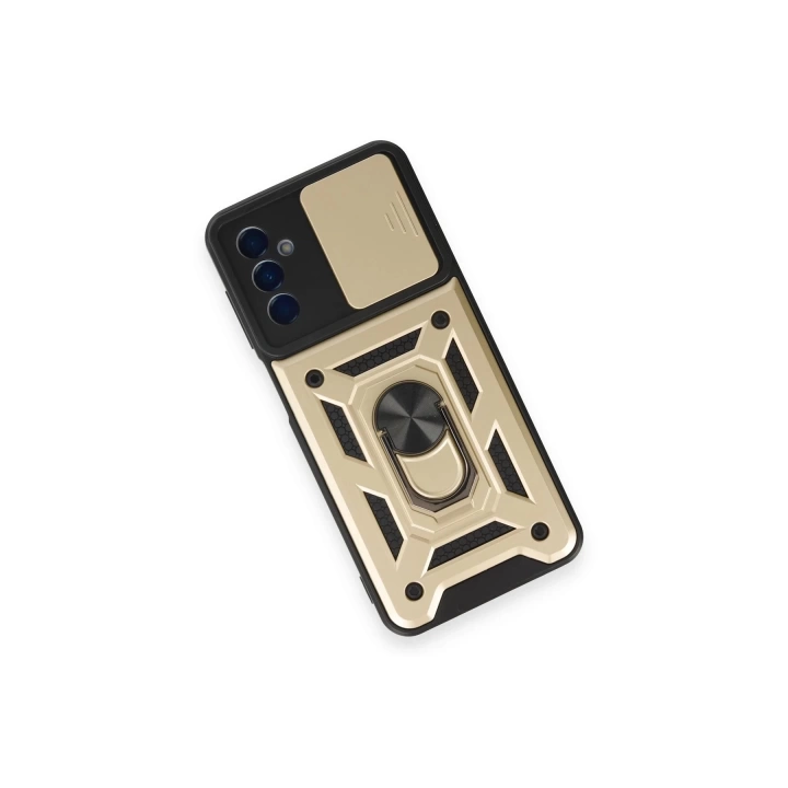 BFS  Samsung Galaxy M14 5G Kılıf Pars Lens Yüzüklü Silikon - Gold
