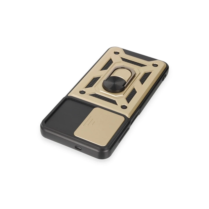 BFS  Samsung Galaxy M14 5G Kılıf Pars Lens Yüzüklü Silikon - Gold
