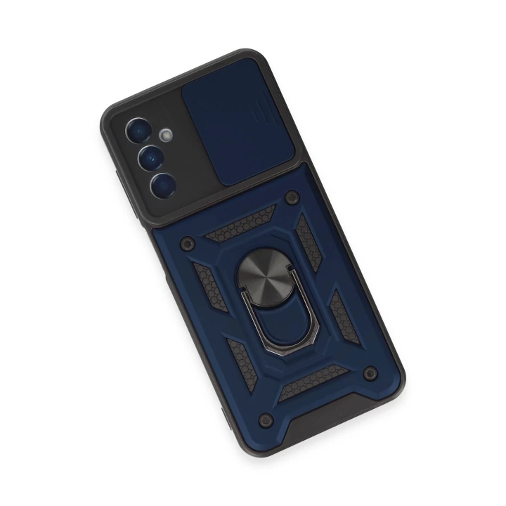 BFS  Samsung Galaxy M14 5G Kılıf Pars Lens Yüzüklü Silikon - Lacivert