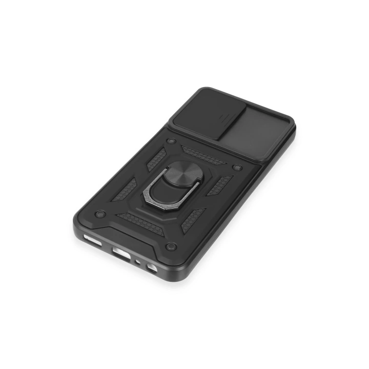 BFS  Samsung Galaxy M14 5G Kılıf Pars Lens Yüzüklü Silikon - Siyah