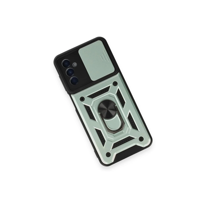 BFS  Samsung Galaxy M14 5G Kılıf Pars Lens Yüzüklü Silikon - Yeşil