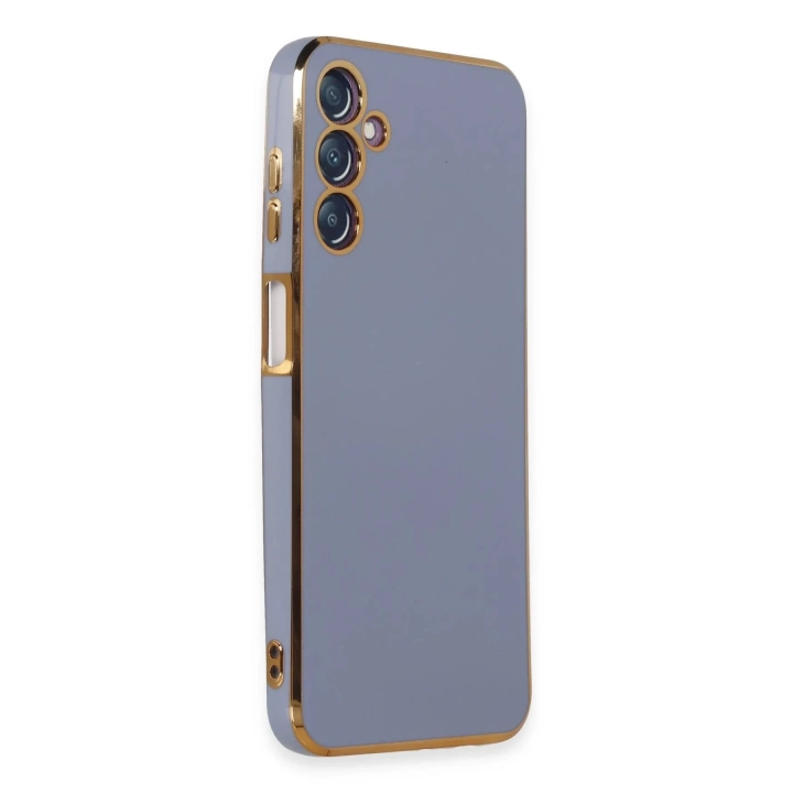 BFS  Samsung Galaxy M14 5G Kılıf Volet Silikon - Mavi