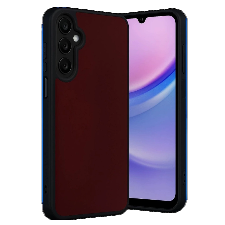 BFS  Samsung Galaxy M15 Kılıf Aras Deri Kapak - Bordo