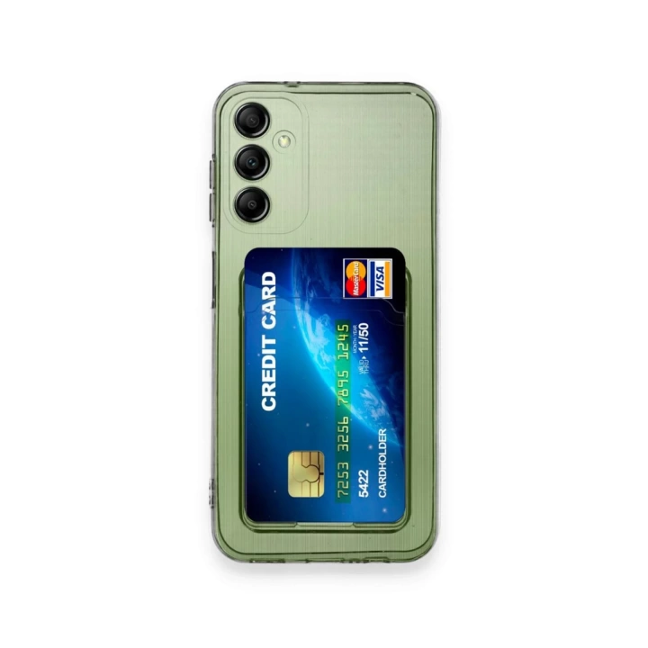 BFS  Samsung Galaxy M15 Kılıf Kart Şeffaf Silikon - Şeffaf