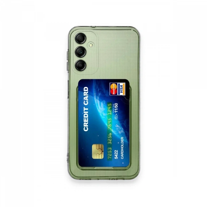 BFS  Samsung Galaxy M15 Kılıf Kart Şeffaf Silikon - Şeffaf