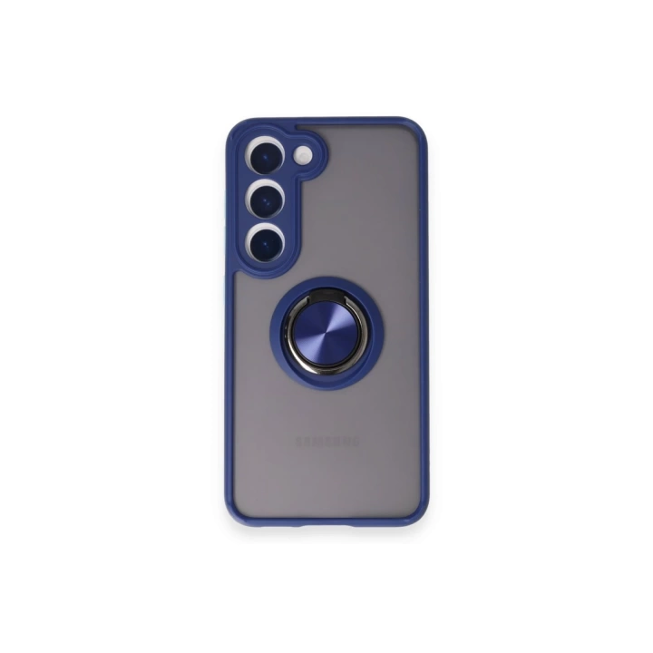 BFS  Samsung Galaxy M15 Kılıf Montreal Yüzüklü Silikon Kapak - Lacivert