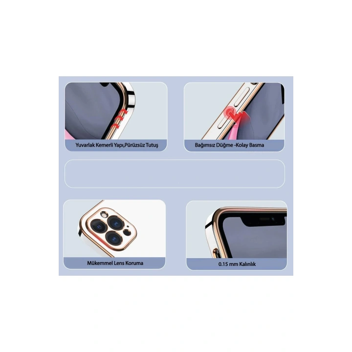 BFS  Samsung Galaxy M15 Kılıf Volet Silikon - Mavi