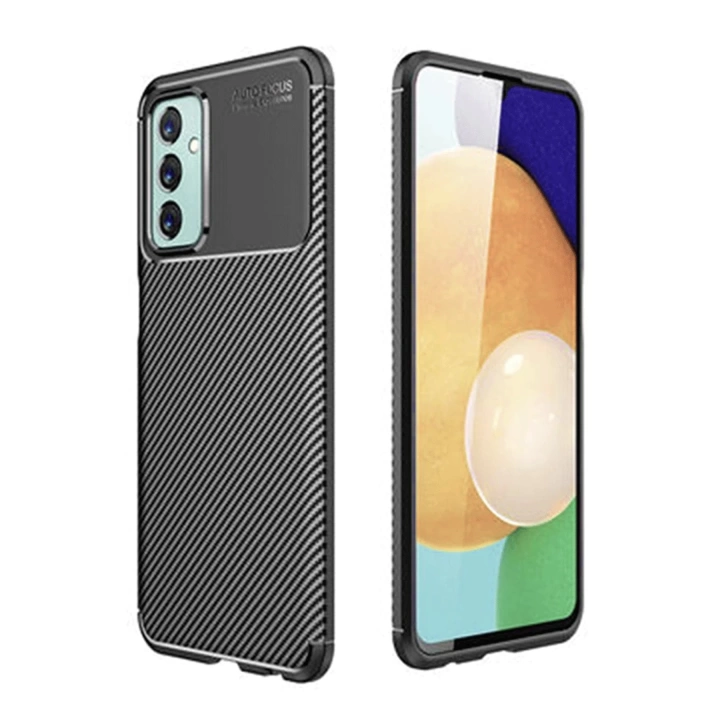 BFS  Samsung Galaxy M23 Kılıf Auto Focus Karbon Kapak - Siyah