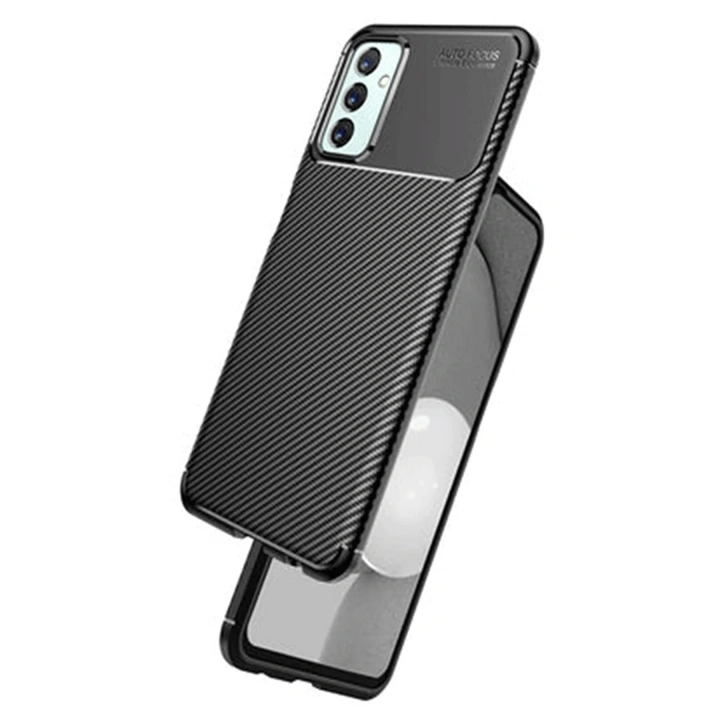 BFS  Samsung Galaxy M23 Kılıf Auto Focus Karbon Kapak - Siyah