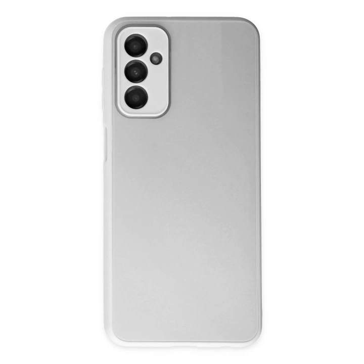 BFS  Samsung Galaxy M23 Kılıf Glass Kapak - Beyaz