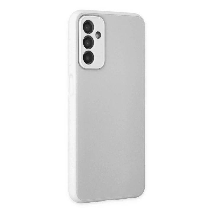 BFS  Samsung Galaxy M23 Kılıf Glass Kapak - Beyaz