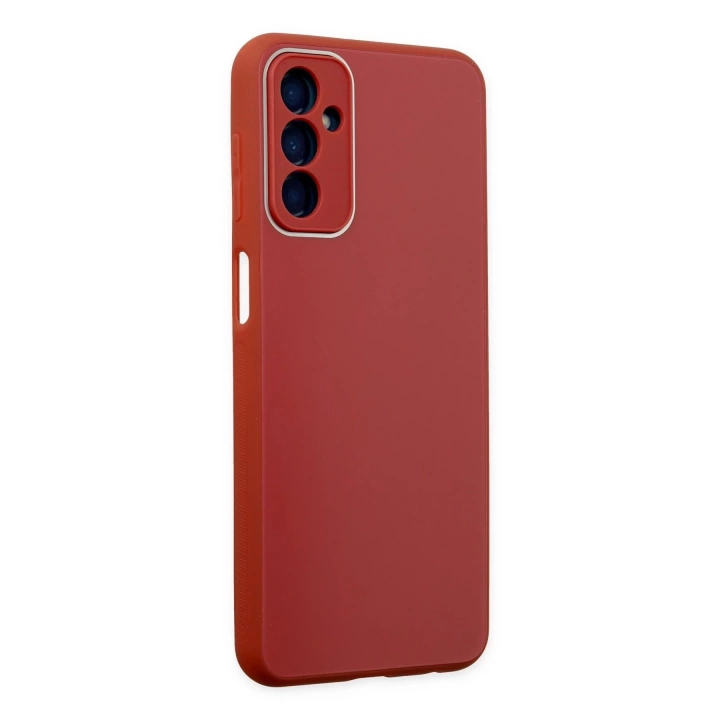 BFS  Samsung Galaxy M23 Kılıf Glass Kapak - Bordo