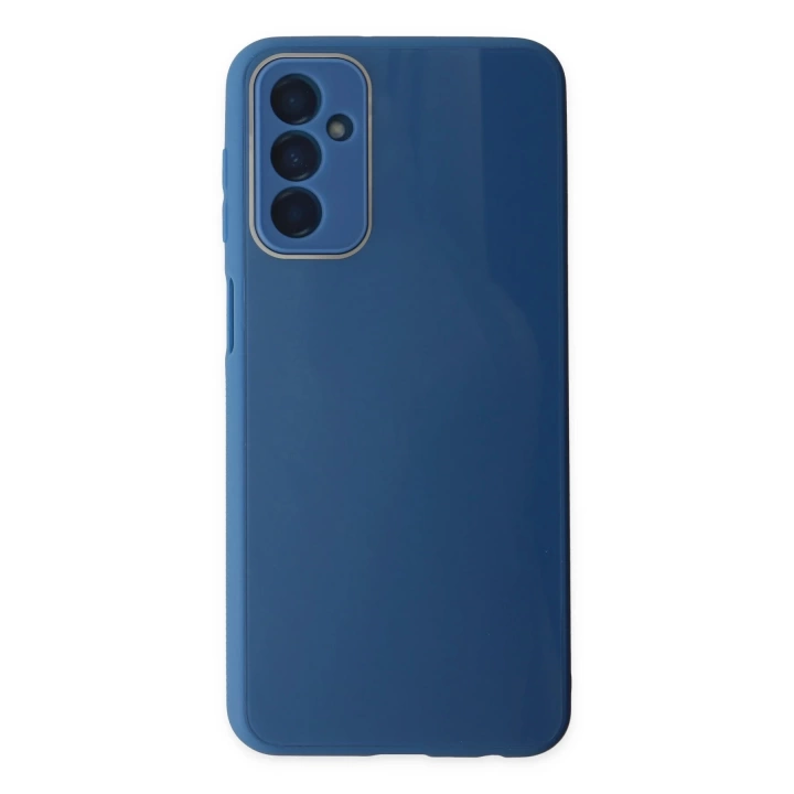 BFS  Samsung Galaxy M23 Kılıf Glass Kapak - Mavi