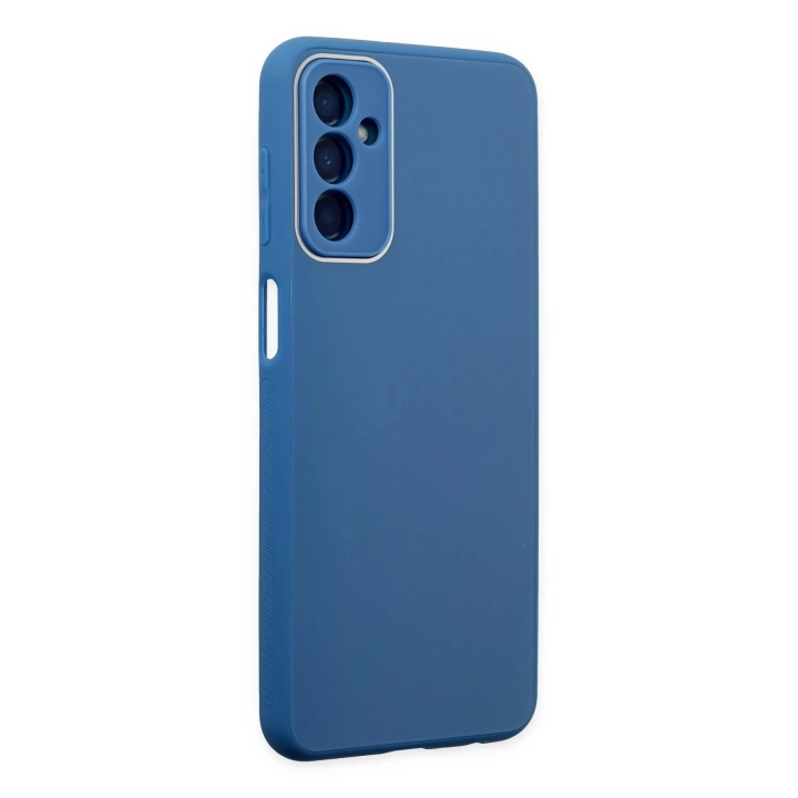 BFS  Samsung Galaxy M23 Kılıf Glass Kapak - Mavi