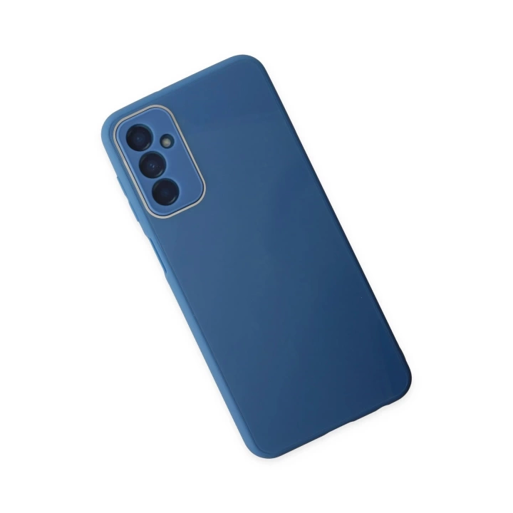 BFS  Samsung Galaxy M23 Kılıf Glass Kapak - Mavi