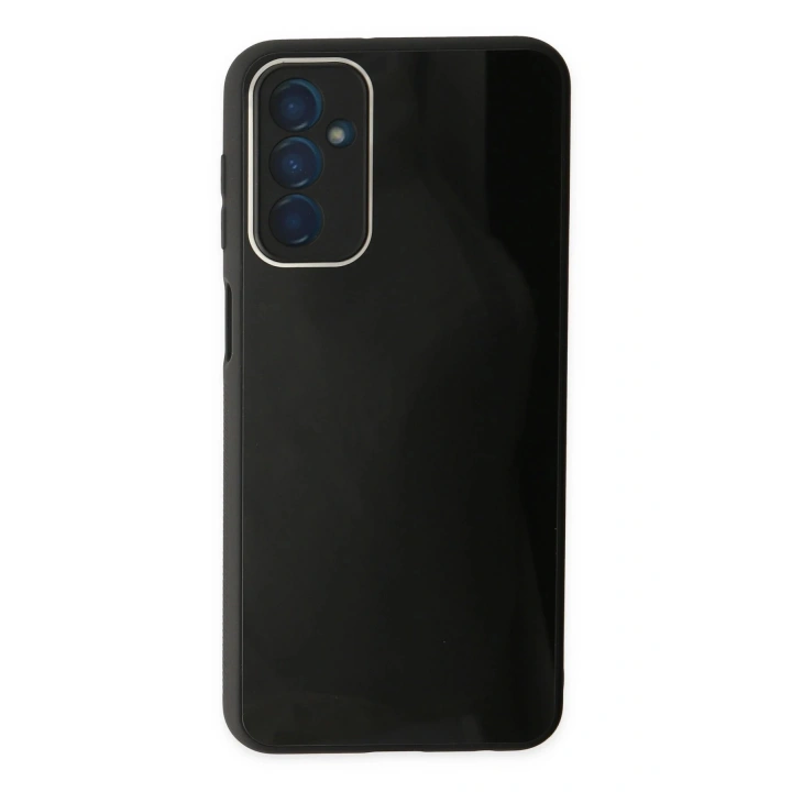 BFS  Samsung Galaxy M23 Kılıf Glass Kapak - Siyah