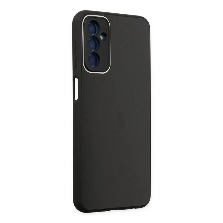BFS  Samsung Galaxy M23 Kılıf Glass Kapak - Siyah